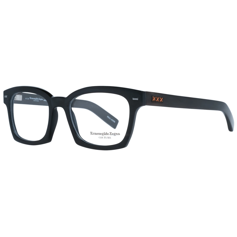 Ermenegildo Zegna Zwarte Horn Optische Brillen voor Mannen Black Heren
