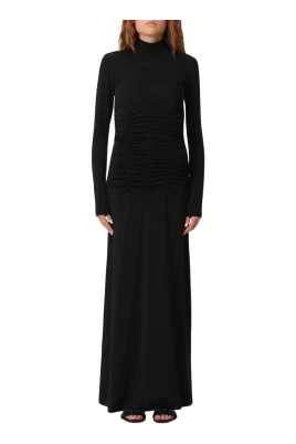 Elegant Maxi Klänning med Rynkdetaljer