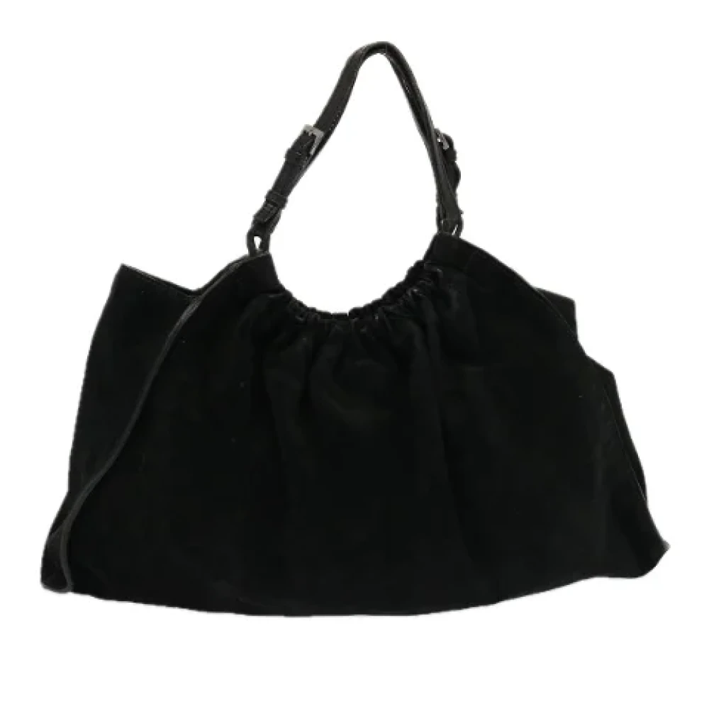 Gucci Vintage Pre-owned Suede handbags Black Dames