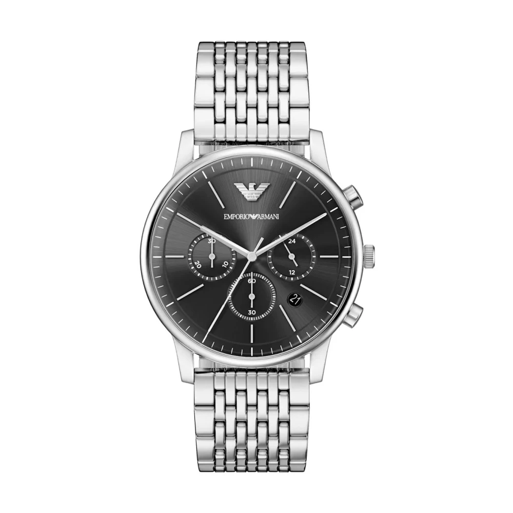 Emporio Armani Nero Orologio Cronografo Al Quarzo - Immagine 3