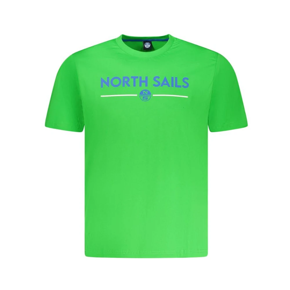 North Sails Green Cotton Men T-Shirt - Male - T-Shirts - Green - 2XL - Tops