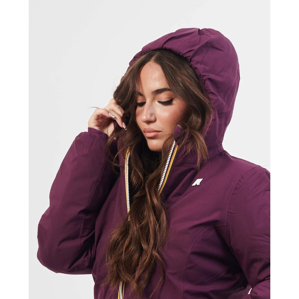 K-way Paarse Omkeerbare Driekwart Damesjas Purple Dames