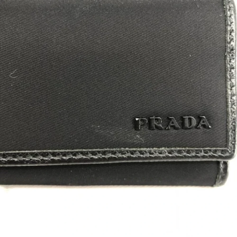 Prada Vintage Pre-owned Nylon key-holders Black Dames