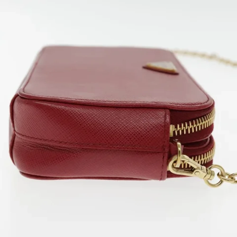 Prada Vintage Pre-owned Leather prada-bags Red Dames