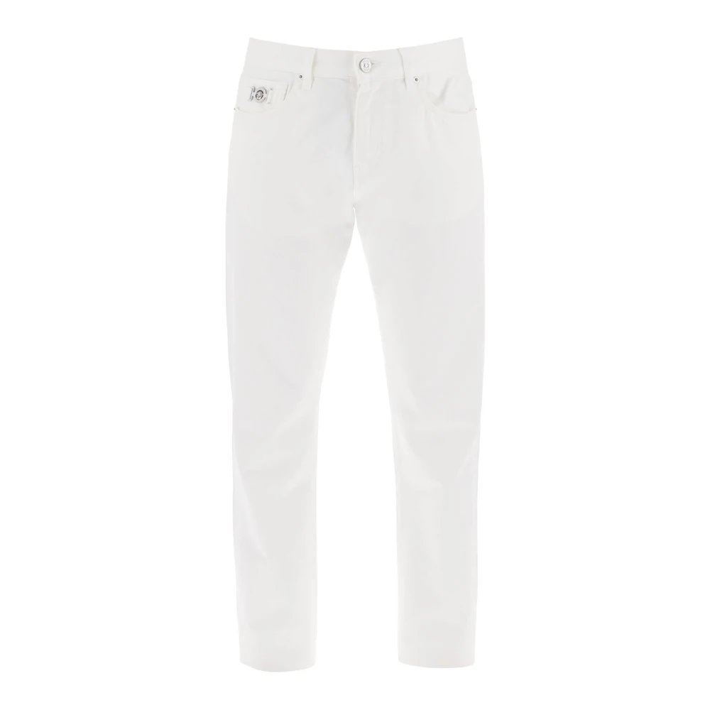 Versace Klassieke Straight Jeans White Heren