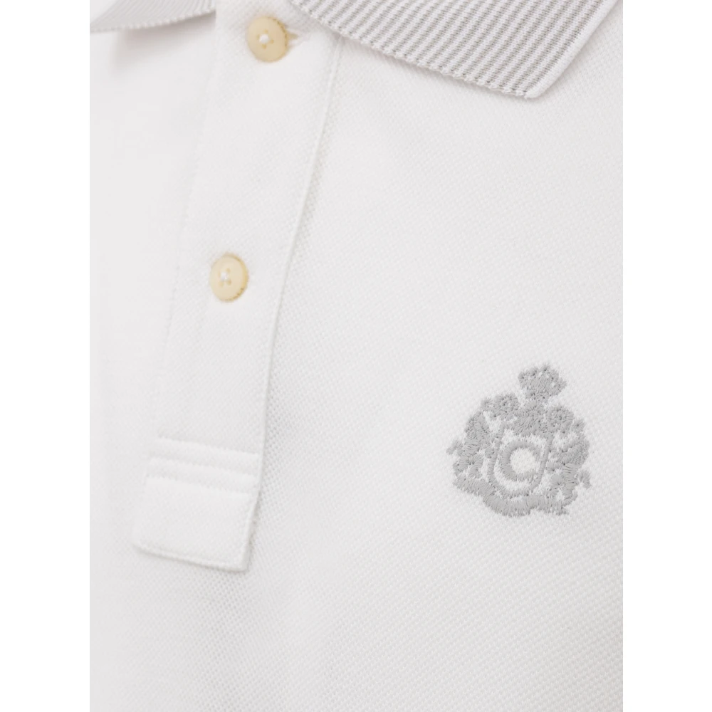 Canali Wit poloshirt met korte mouwen White Heren