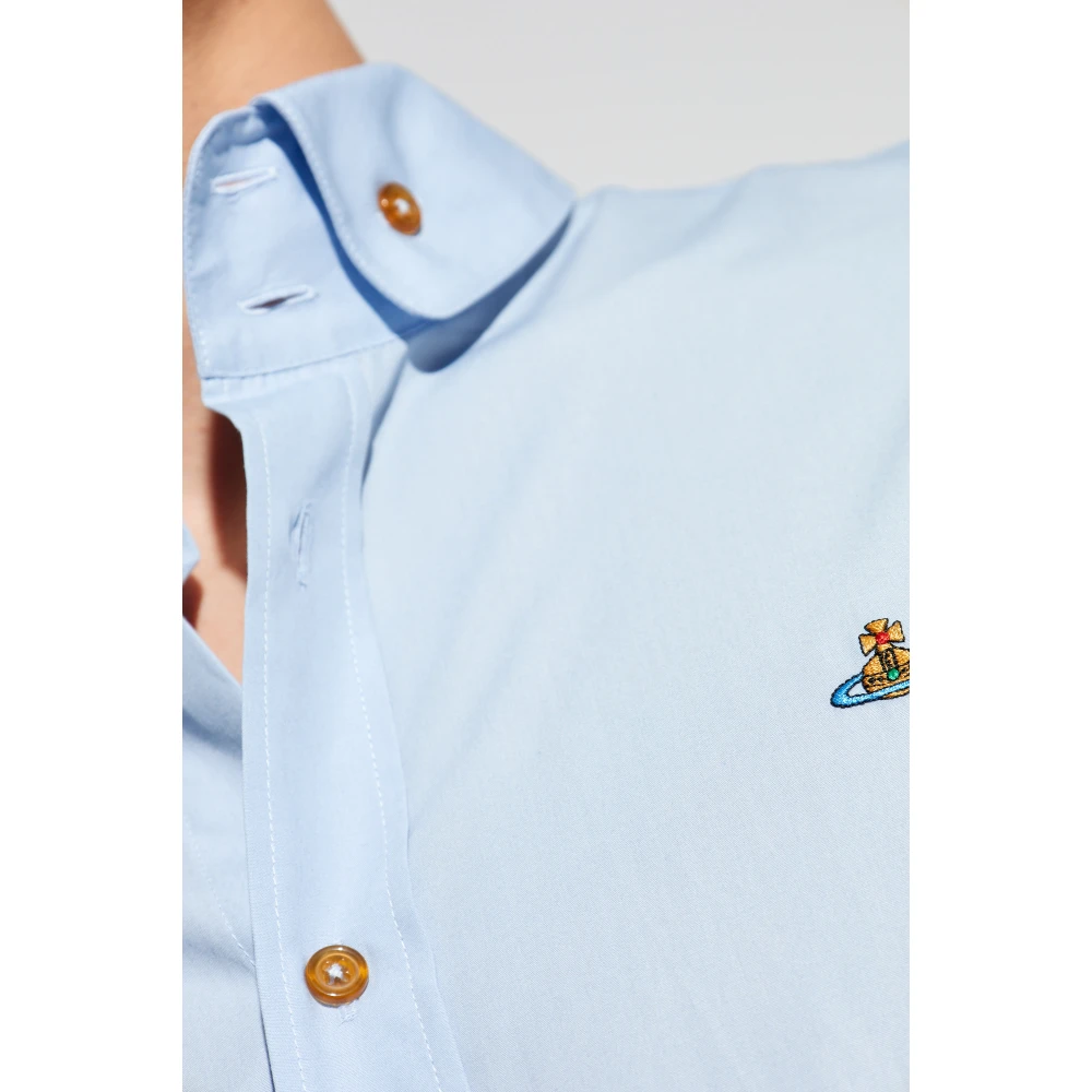 Vivienne Westwood Shirt met logo Blue Heren