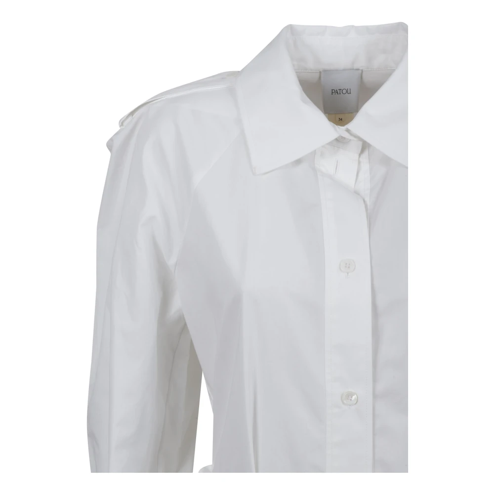 Patou Witte Maxi Overhemdjurk White Dames