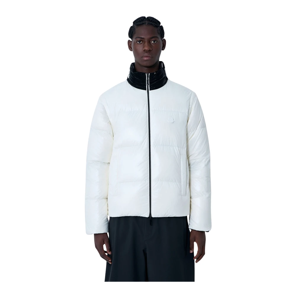 Moncler Men's White Down Jackets, L, Throttle Short Down Jacket