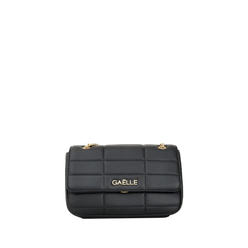Gaëlle Paris Zwarte Schoudertas Elegante Leder Black Dames