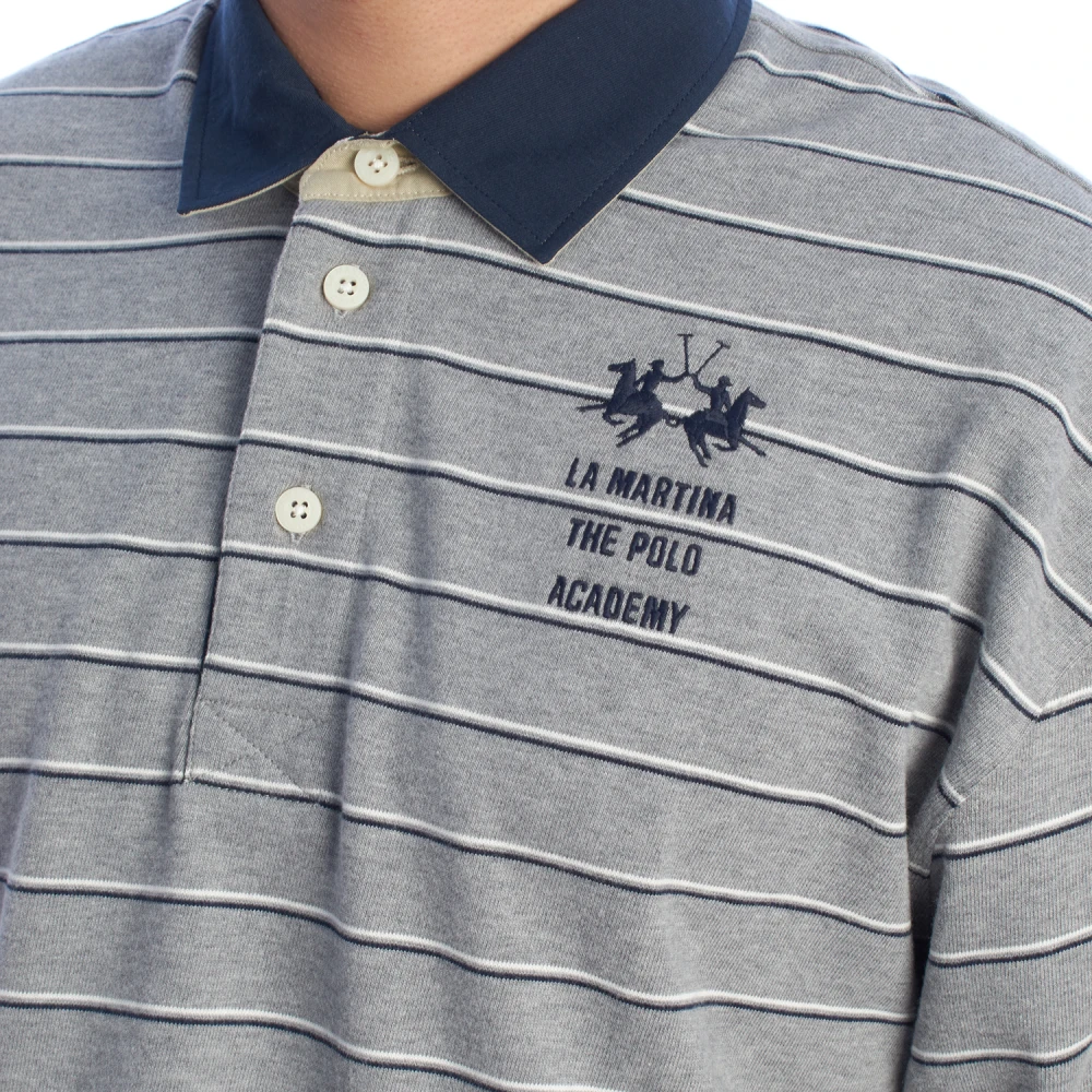 LA MARTINA Klassiek poloshirt met lange mouwen Gray Heren