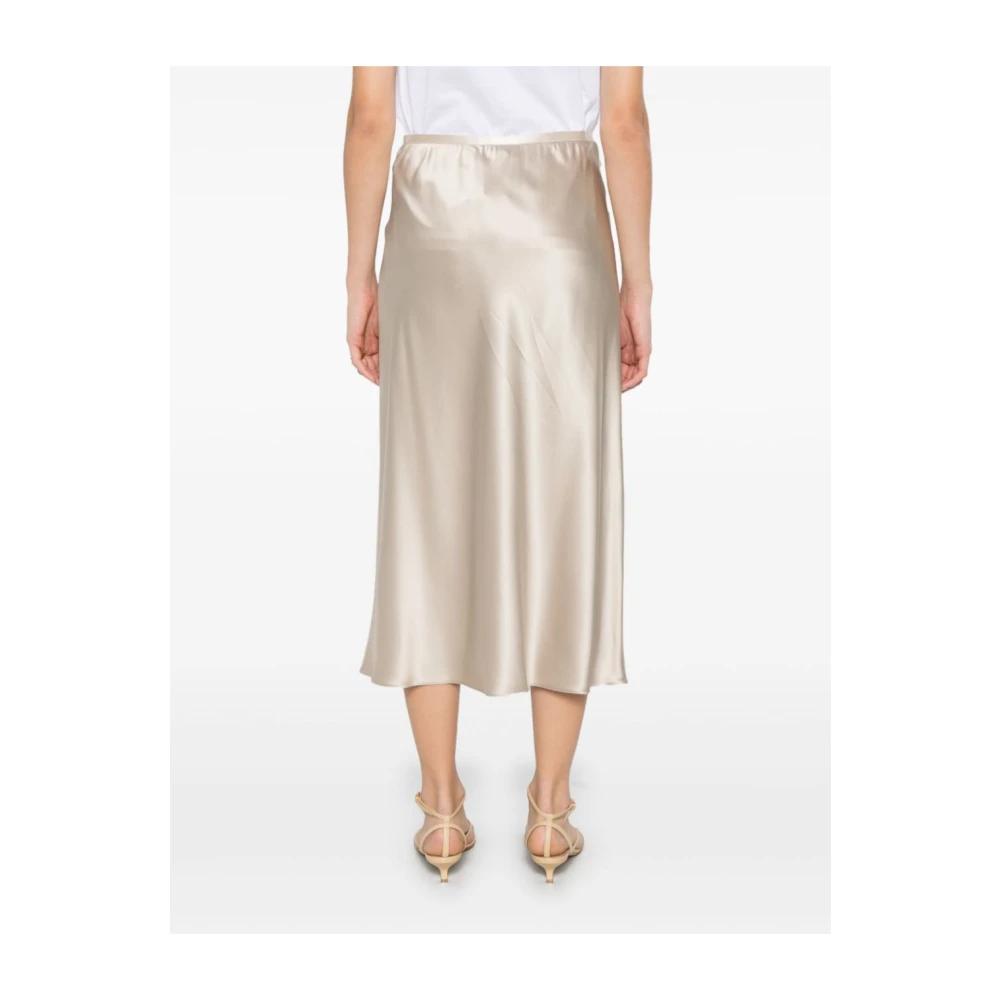 Max Mara Luxe Beige Zijden Rok Beige Dames