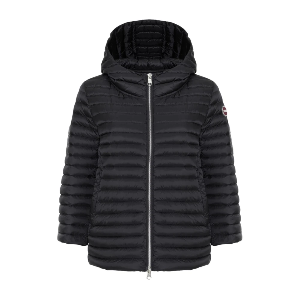 Colmar Black Down Jackets, Female, Xl, Hooded Down Cape