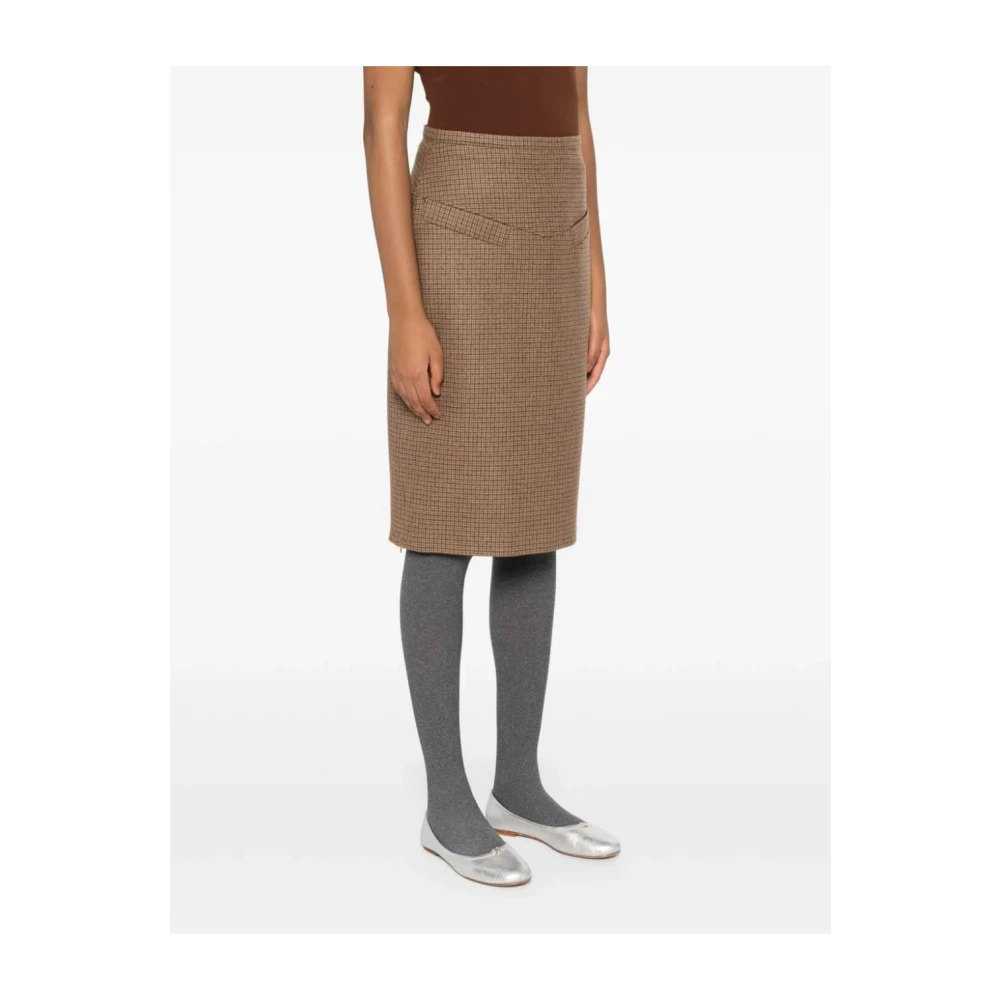 N21 Stoffen Rok Brown Dames