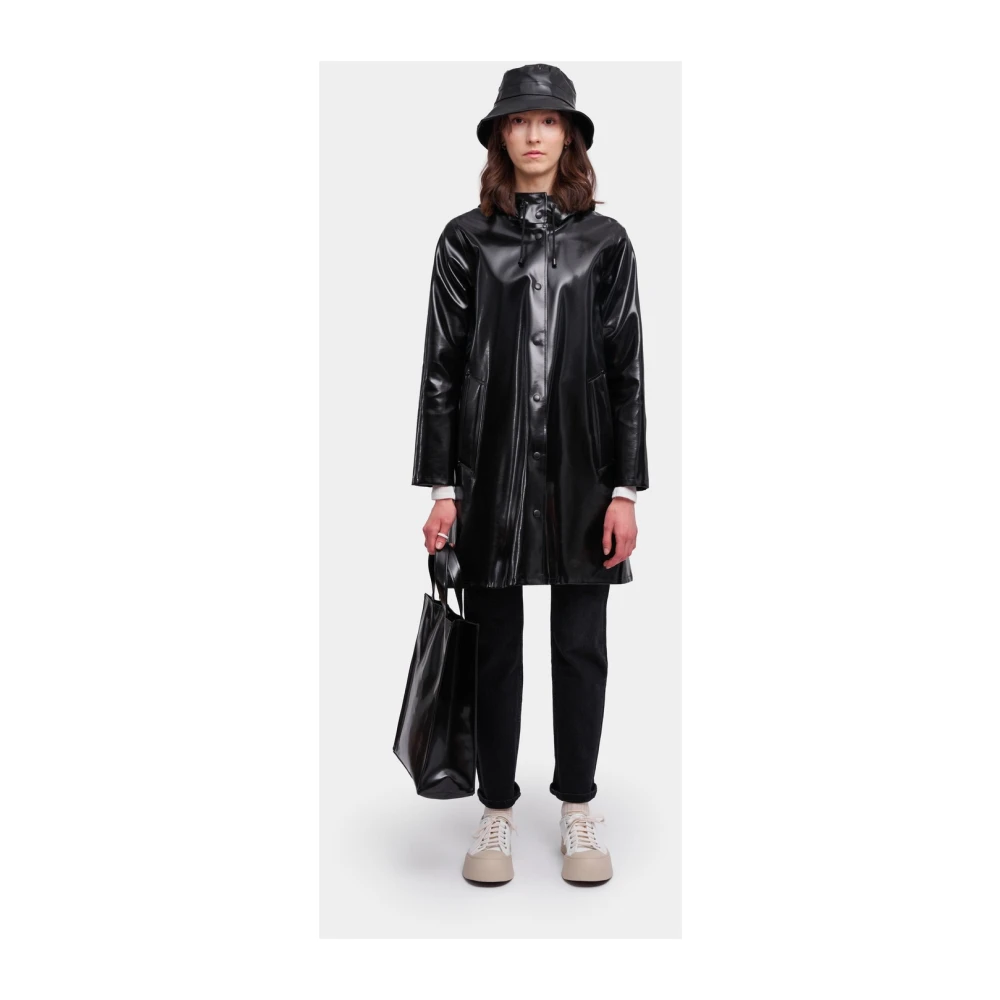 Stutterheim A-lijn Waterdichte Regenjas voor Vrouwen Black Dames
