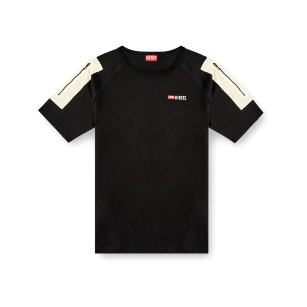 Diesel Contrastzak T-shirt Black Heren