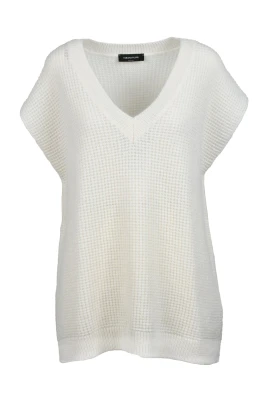 Mohair Ull Blandning Stickad Tröja
