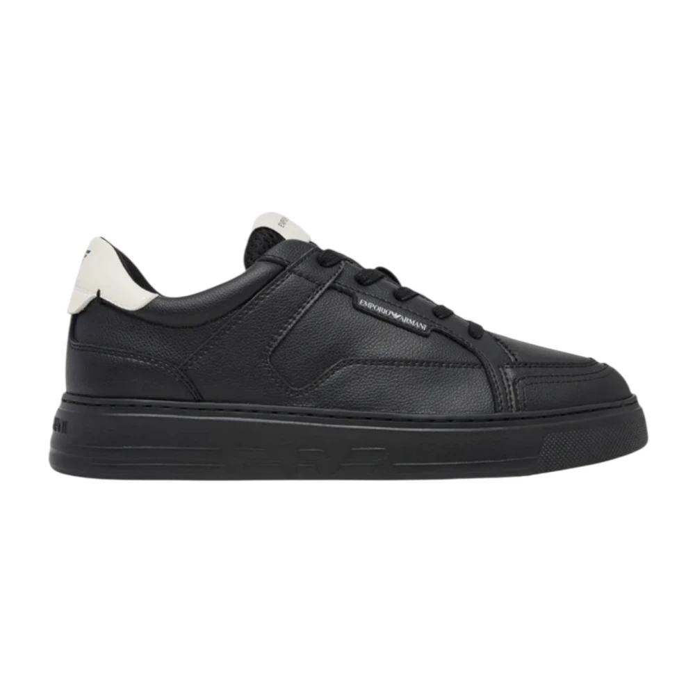 Emporio Armani Men's Black Low Top Trainers - Sneakers - 7 Uk - Shoes