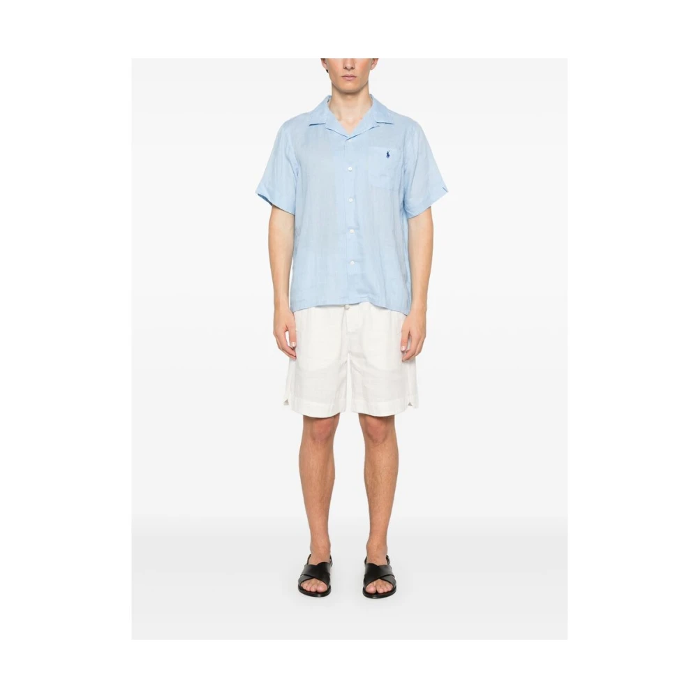 Ralph Lauren Polo Shirt met Camp Collar Blue Heren