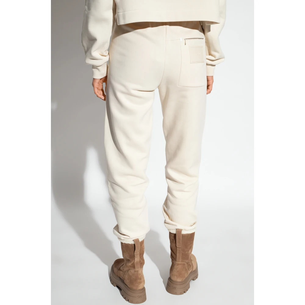 Fendi Sweatpants met logo Beige Dames