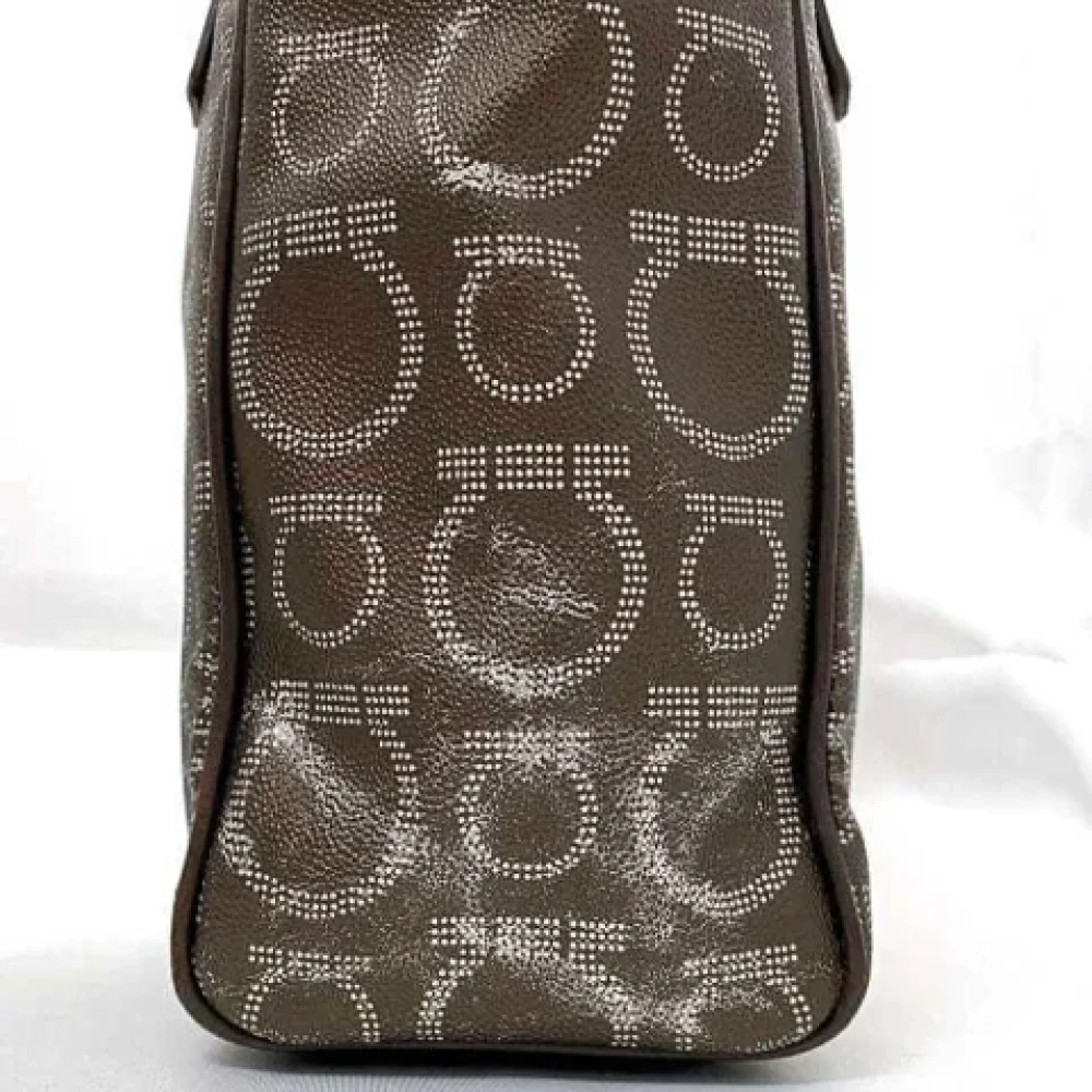 Salvatore Ferragamo Pre-owned Fabric totes Brown Dames