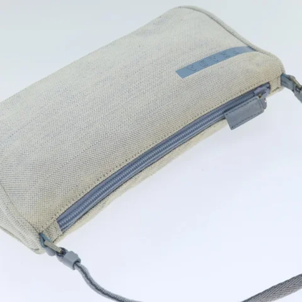 Prada Vintage Pre-owned Canvas pouches Blue Dames