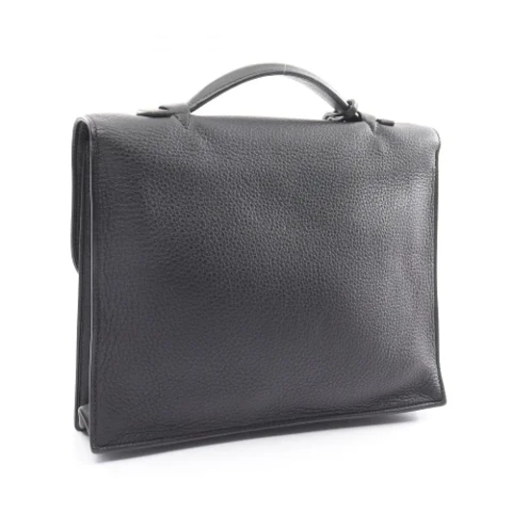 Hermès Vintage Pre-owned Leather handbags Black Heren