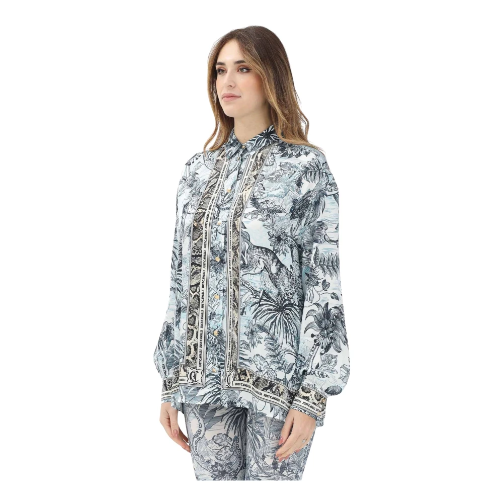 Just Cavalli Tropisch overhemd met lange mouwen Multicolor Dames