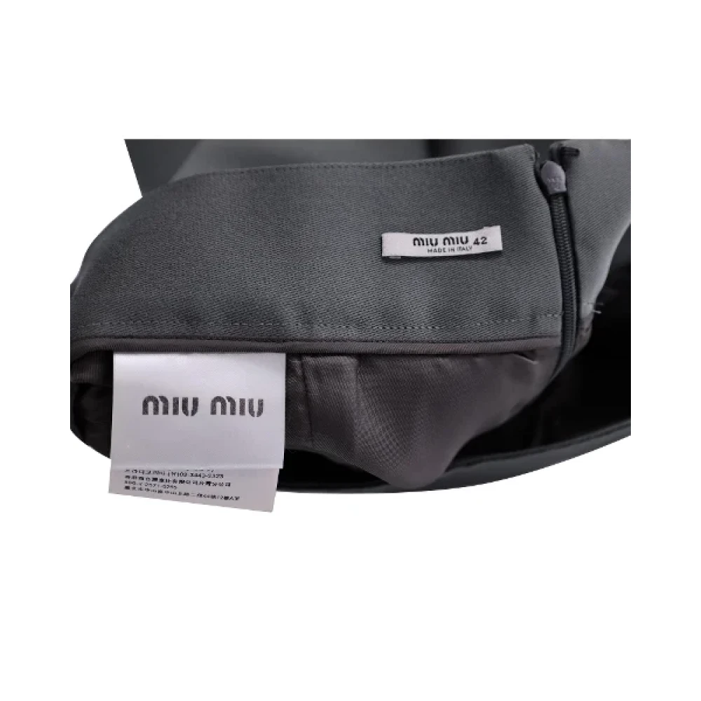 Miu Pre-owned Silk bottoms Gray Dames