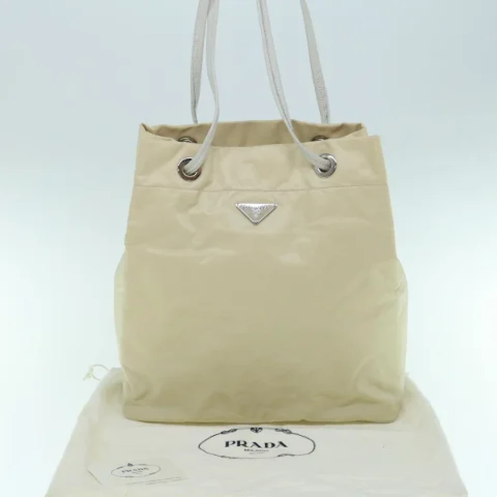 Prada Vintage Pre-owned Nylon totes Beige Dames