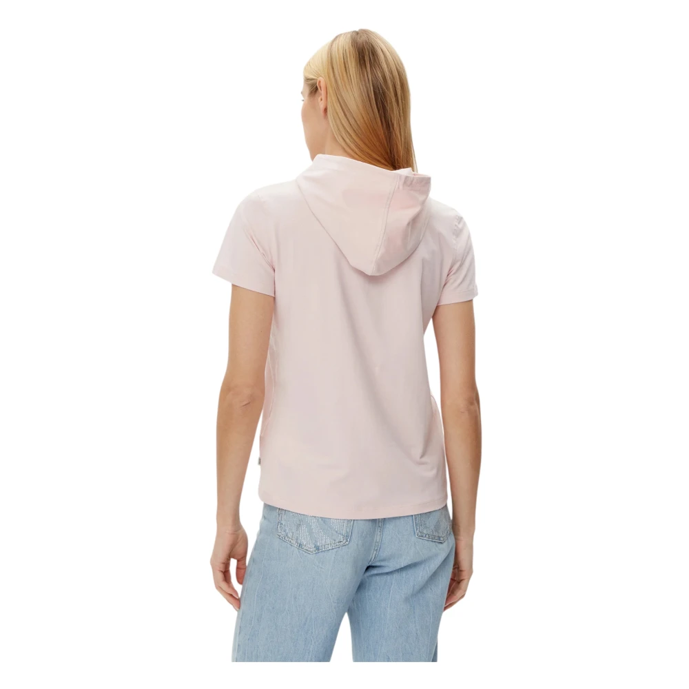 Guess Katoen Korte Mouw Sweatshirts Hoodies Pink Dames