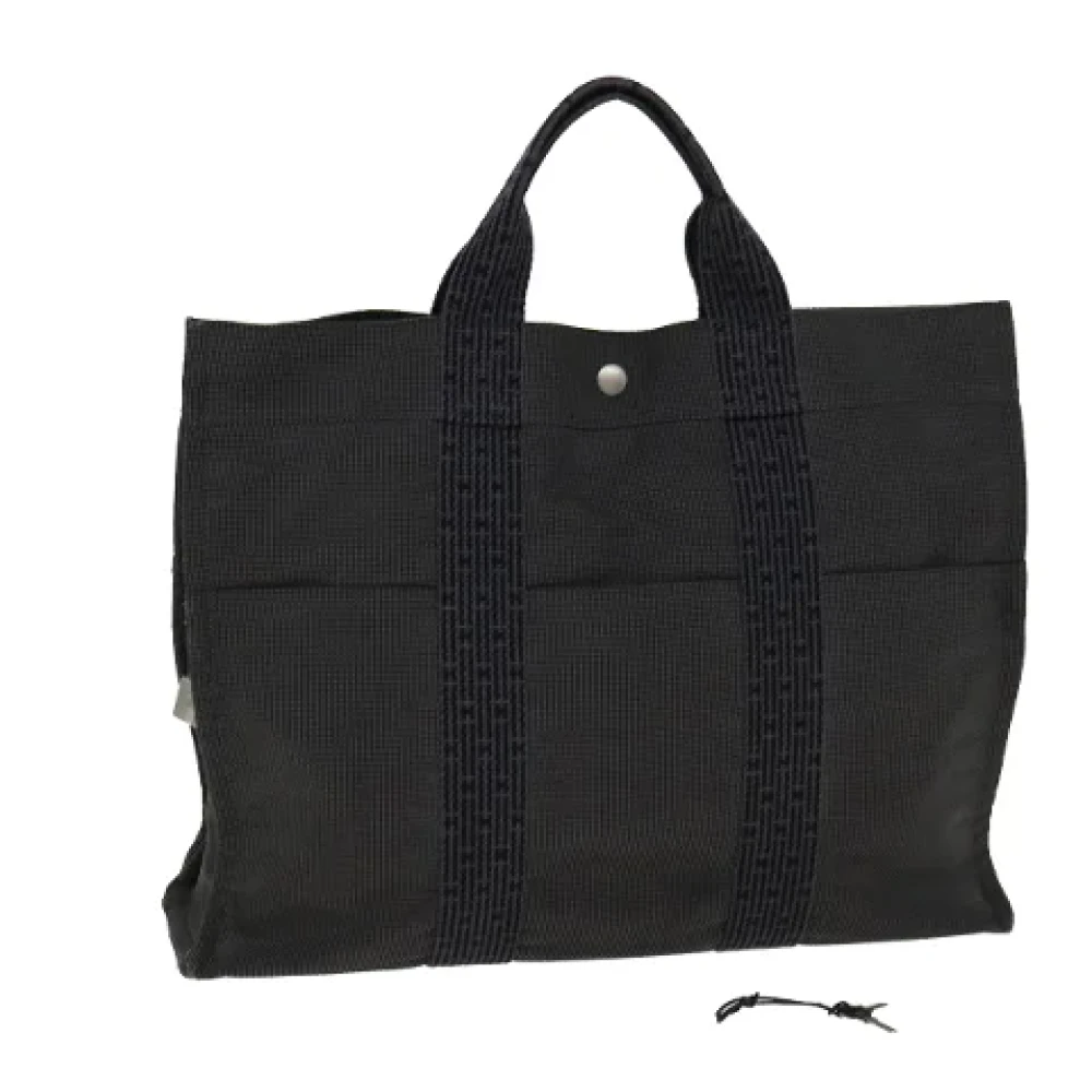 Hermès Vintage Pre-owned Canvas handbags Gray Dames