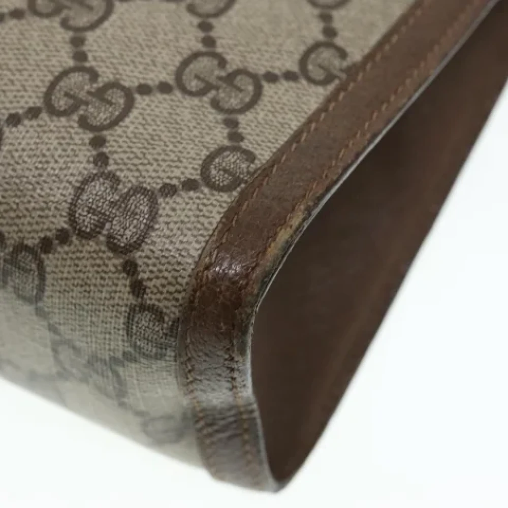 Gucci Vintage Pre-owned Leather clutches Beige Dames