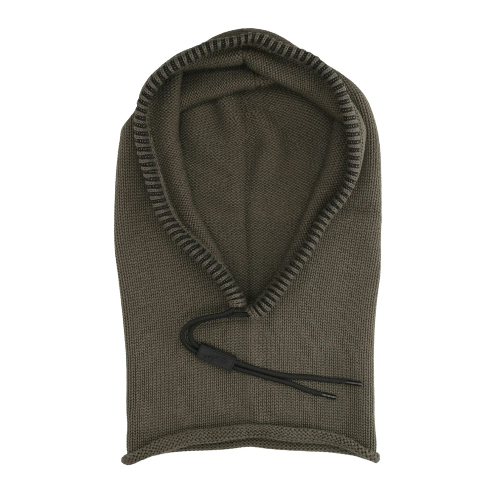 Borsalino Cashmere Blend Maxi-Hoodie met Kinband Green Unisex