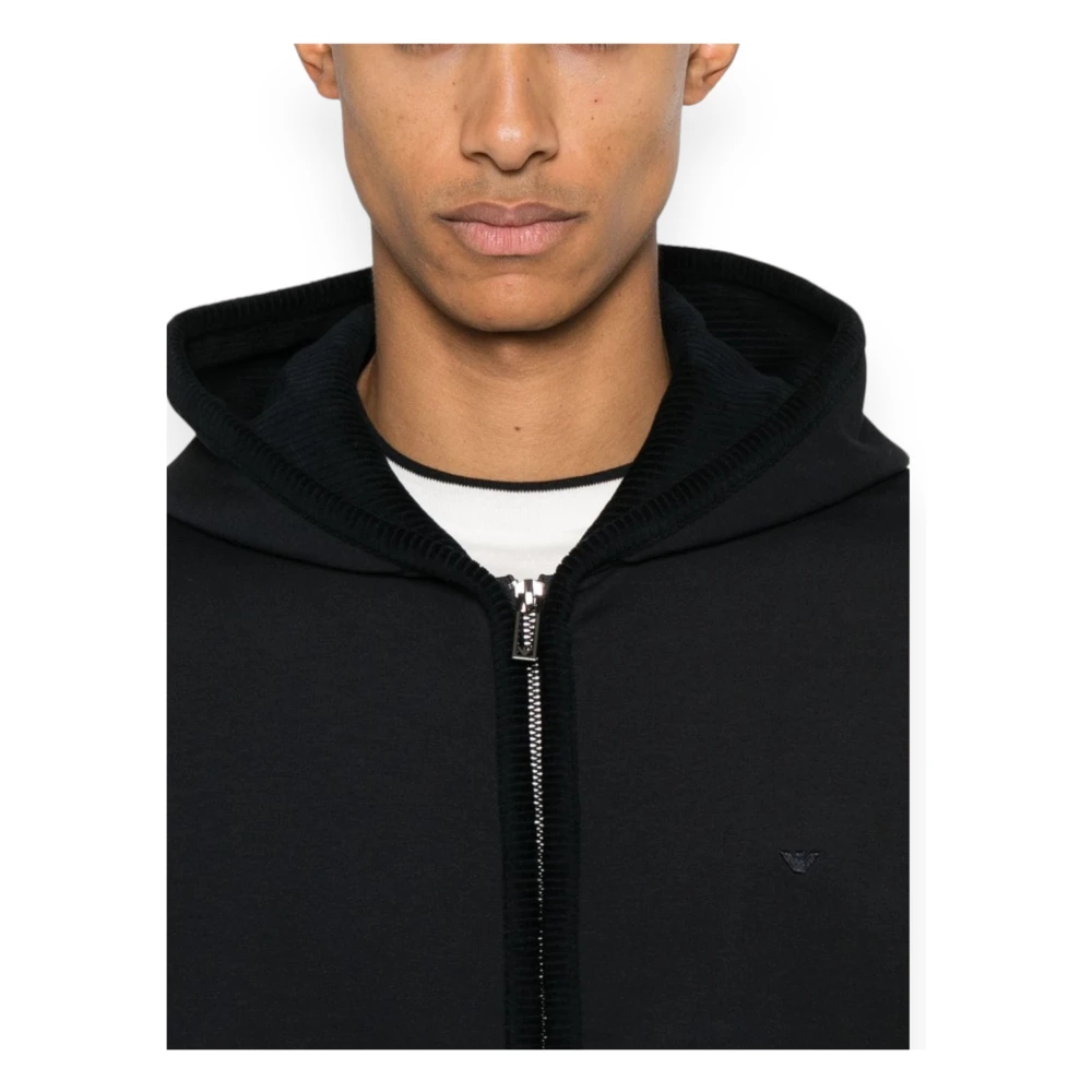 Emporio Armani Stijlvolle Sweatshirt voor Mannen Black Heren