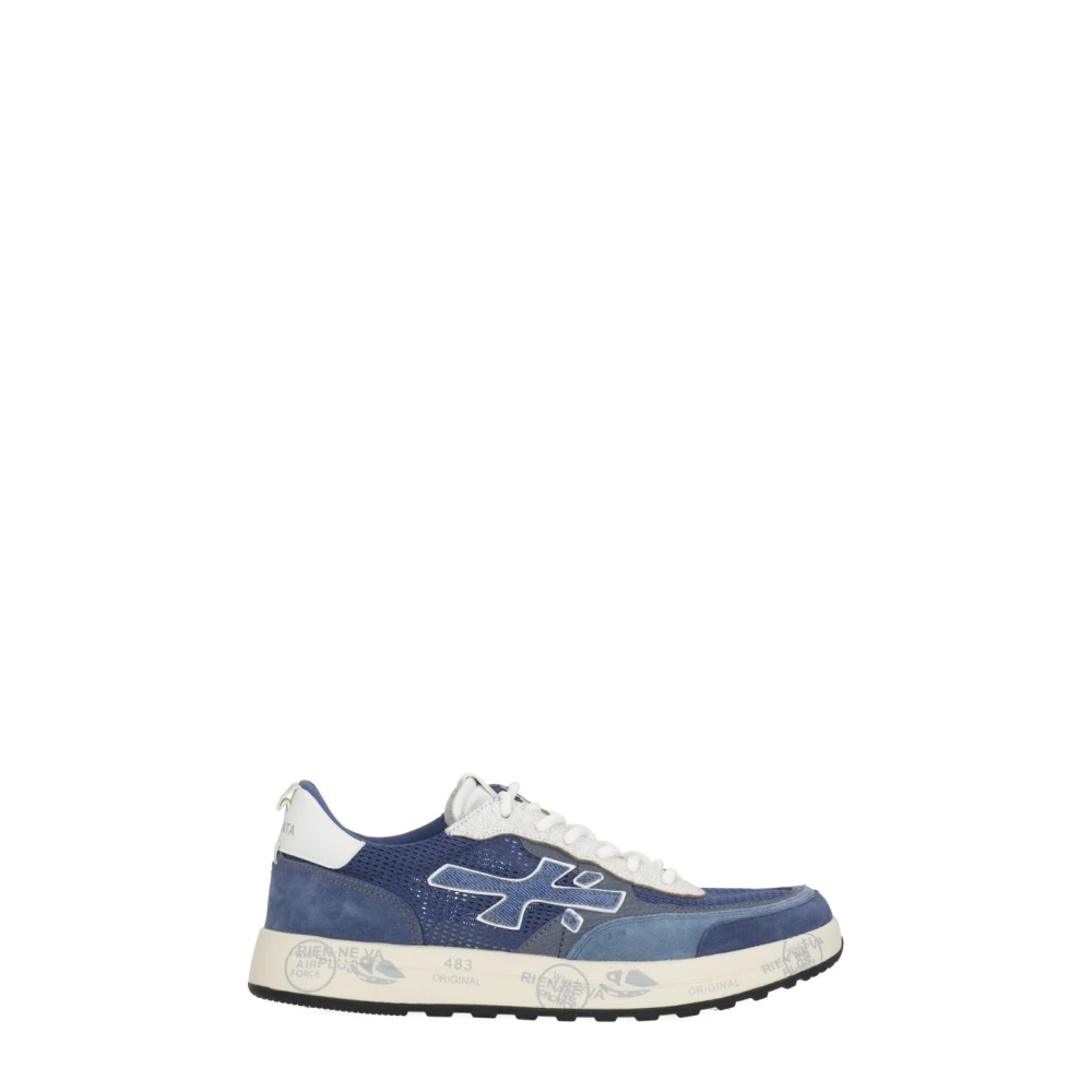 Premiata Nous 8067 Appliqué Panelled Sneakers Heren Schoenen Blauw