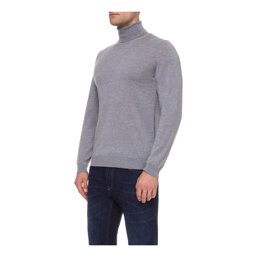 Hugo Boss Zilvergrijs Turtleneck Sweater Gray Heren