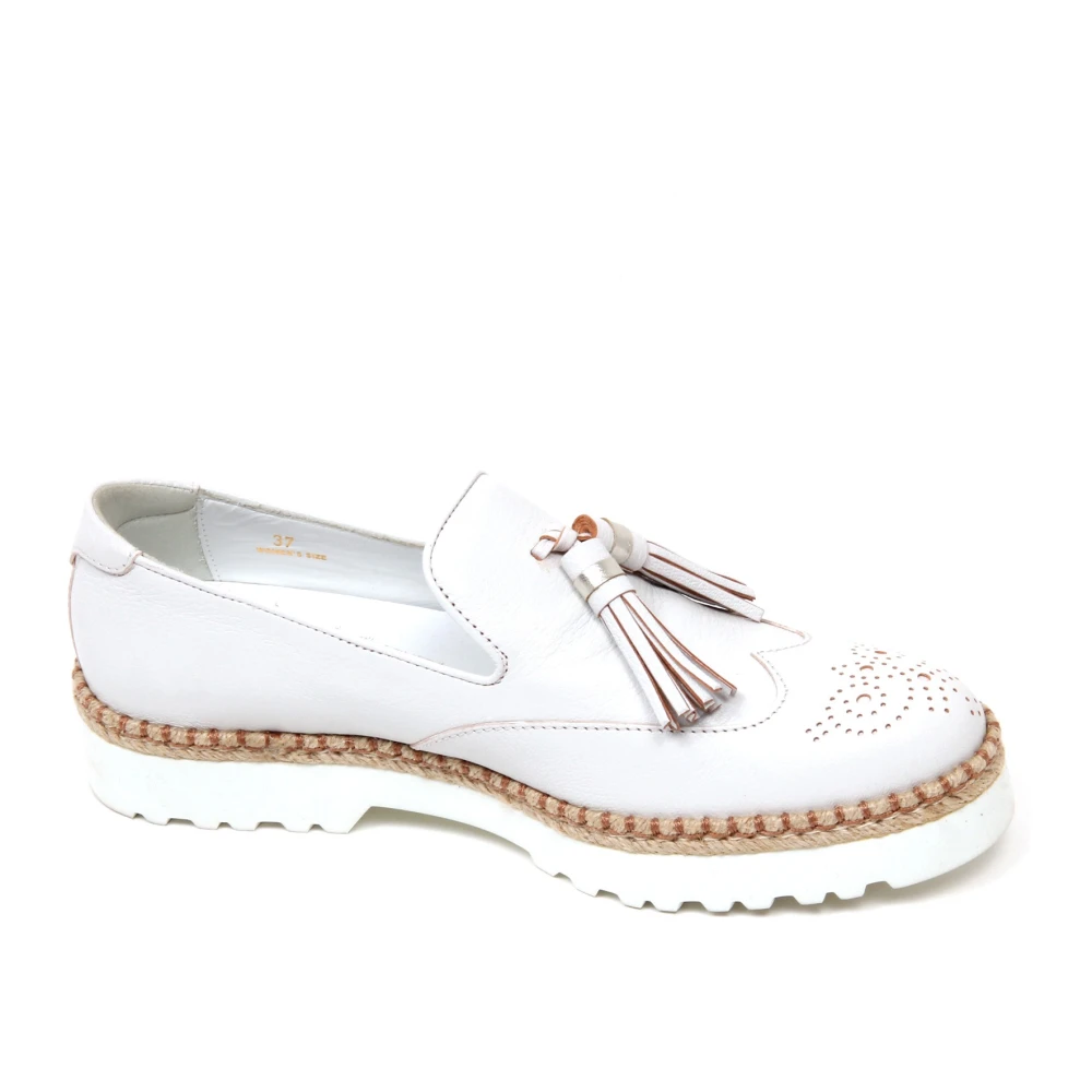 Hogan Women's White Slip-On Moccasin Shoe - Loafers - 4 1/2 Uk - Shoes