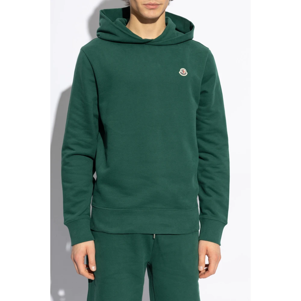 Moncler Sweatshirt met logo Green Heren