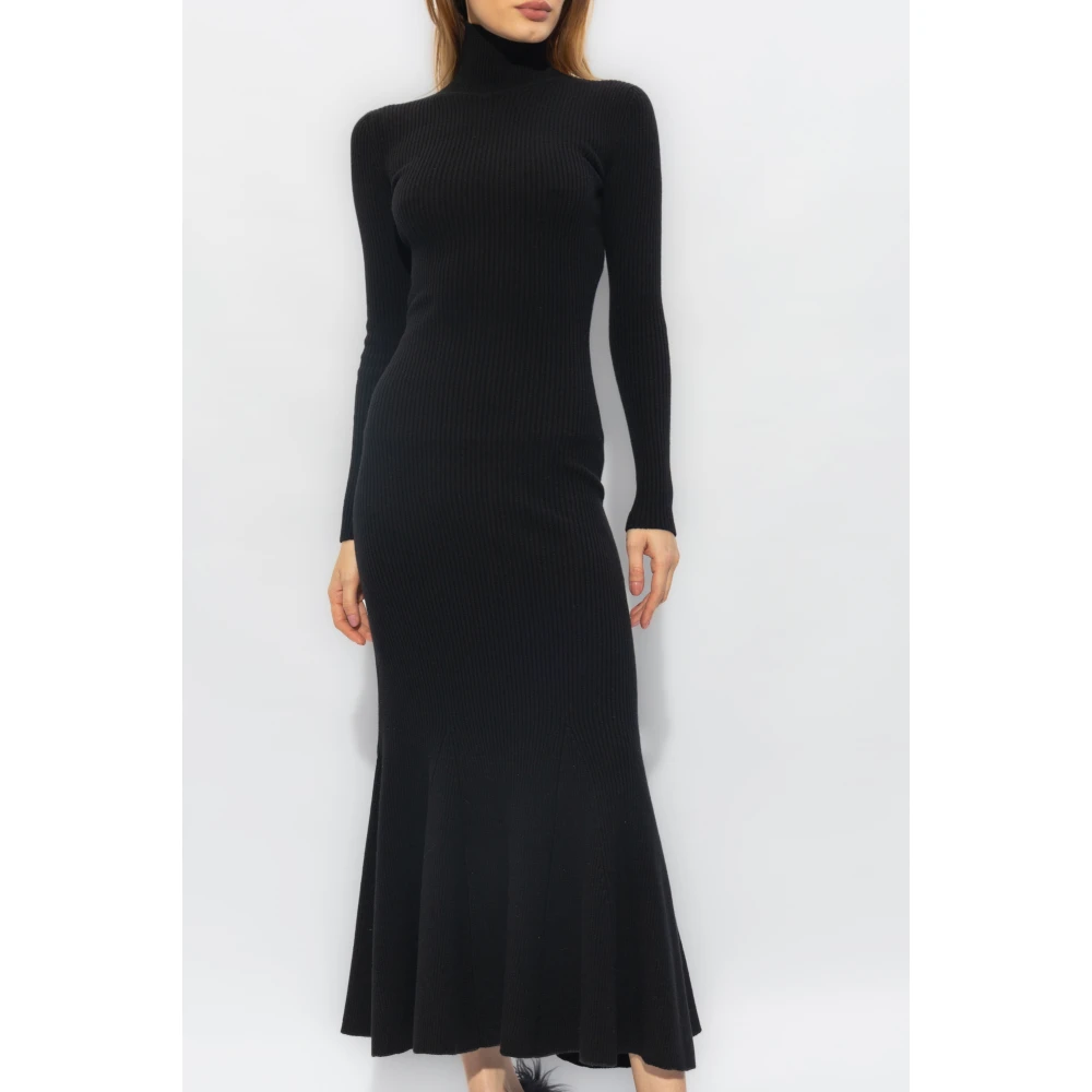 Balenciaga Geribbelde jurk Black Dames