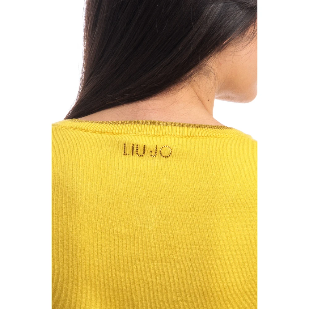 Liu Jo Gebreide Cardigan voor Vrouwen Yellow Dames