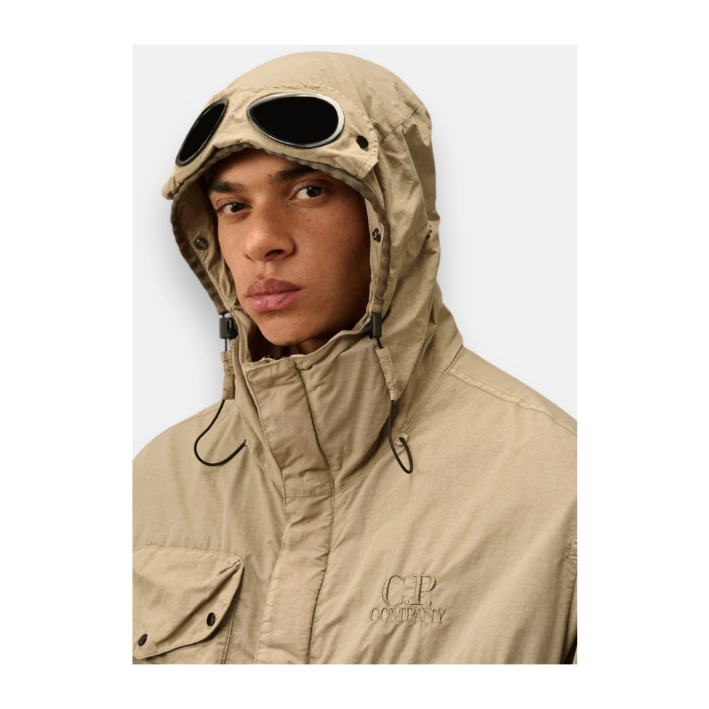 C.P. Company Vintage Nylon Goggle Jas Beige Heren