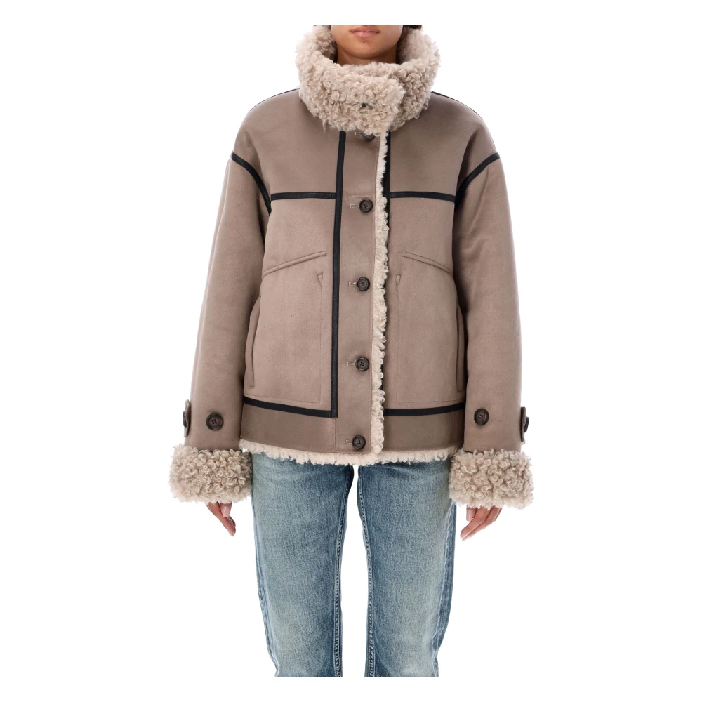 Urbancode Reversible Shearling Peacot Outerwear Beige Dames