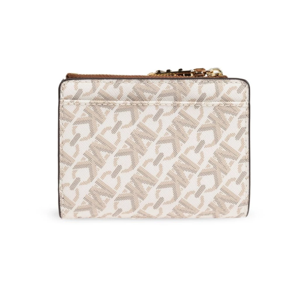 Michael Kors Chic Logo Print Portemonnee Beige Dames