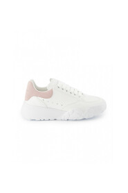 Alexander McQueen White & Silver Deck Lace-Up Plimsoll Sneakers