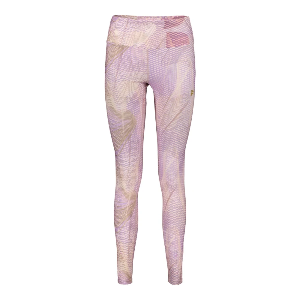 Fila Women's Purple Leggings With Reflective Print - Leggings - Xs- Trousers