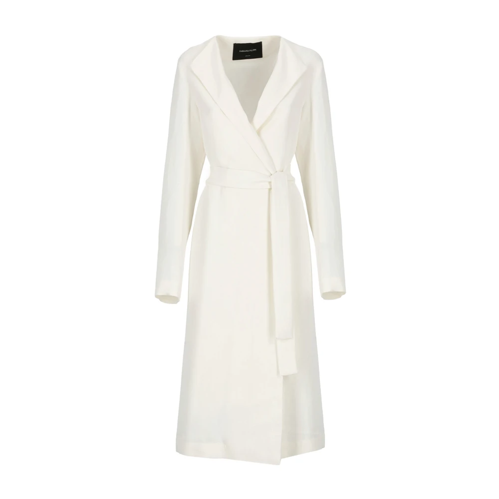 Fabiana Filippi Belted Coats White Dames