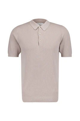 Taupe Bomullspolo
