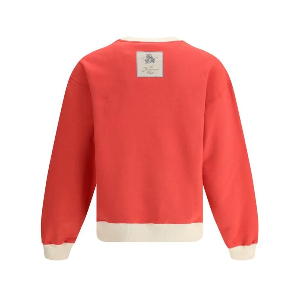 Jacquemus Logo-geborduurde Katoenen Baseball Sweatshirt Red Heren