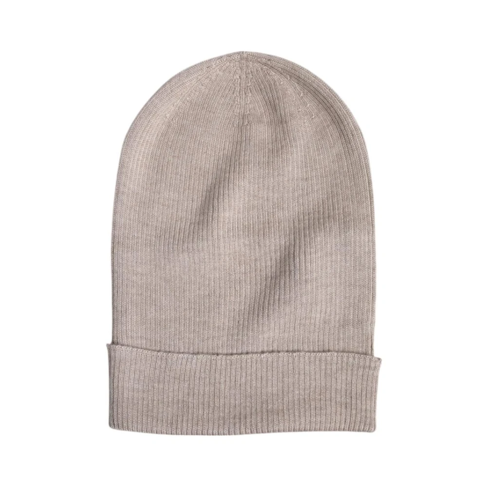 Dolce & Gabbana Men's Beige Luxury Cashmere Beanie Hat